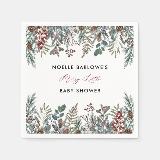 Een vrolijk klein Baby showers servetten (Voorkant)