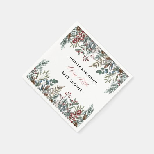 Een vrolijk klein Baby showers servetten (Hoek)