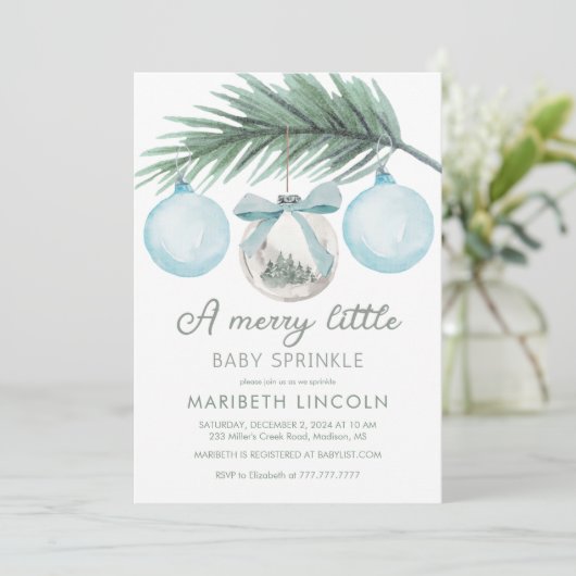 Een vrolijk klein Baby Sprinkle Boy Baby shower Kaart (Staand voorkant)