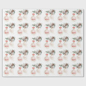 Een vrolijk klein kerst Baby shower Cadeaupapier (Vlak)