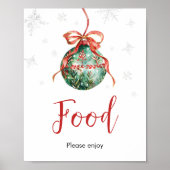 Een vrolijk klein kerst Baby shower eten Poster (Voorkant)