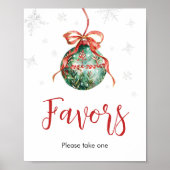 Een vrolijk klein kerst Baby shower gunsten Poster (Voorkant)