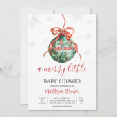 Een vrolijk klein kerst Baby shower Kaart (Voorkant)