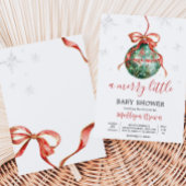 Een vrolijk klein kerst Baby shower Kaart