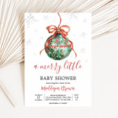 Een vrolijk klein kerst Baby shower Kaart