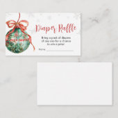 Een vrolijk klein kerst Baby shower luier Raffle Informatiekaartje (Voorkant / Achterkant)