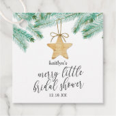 Een vrolijk klein kerst-bruidsfeestje bedankjes labels (Voorkant)