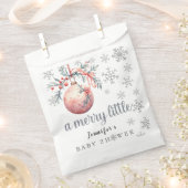 Een vrolijk klein kerstbal winterse Baby shower Bedankzakje (Geknipt)