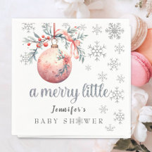 Een vrolijk klein kerstbal winterse Baby shower