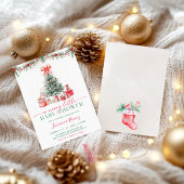 Een vrolijk klein Kerstboom-babyshower met de fees Kaart