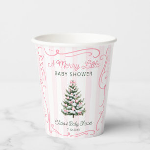 Een vrolijk klein Kerstboom babyshower Papieren Bekers