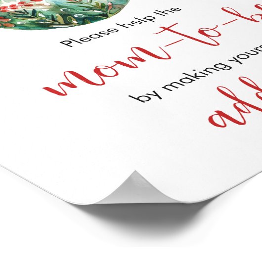 Een vrolijk klein kerstenveloppenstation poster (Hoek)