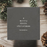 Een vrolijk klein kerstfeest zwart en wit stenen onderzetter<br><div class="desc">"Voeg een vleugje elegantie toe aan uw vakantiedecor met dit A Merry Little Christmas Black and White Minimalistic Stone Onderzetter. Met een eenvoudig maar stijlvol zwart-wit ontwerp is dit onderzetter ideaal voor moderne en minimalistische ruimtes. Ideaal voor vakantiebijeenkomsten, het is een doordacht en chique geschenk of een verfijnde toevoeging aan...</div>