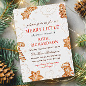 Een vrolijk klein kerstkoekje Baby shower Kaart