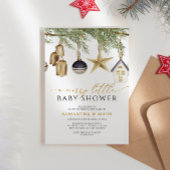 Een vrolijk klein kerstwinter Baby shower Kaart