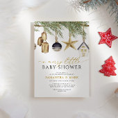Een vrolijk klein kerstwinter Baby shower Kaart