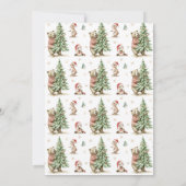 Een vrolijk klein kerstwinter Schattige Baby showe Kaart (Achterkant)