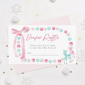 Een vrolijk klein meisje douche luier Raffle Informatiekaartje