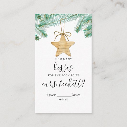 Een vrolijk klein Vrijgezellenfeest raadt het kuss Informatiekaartje (Voorkant)