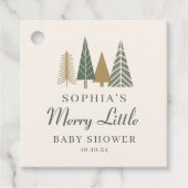 Een vrolijk klein winter Baby shower Bedankjes Labels (Voorkant)