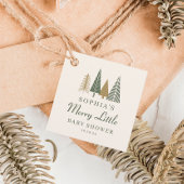 Een vrolijk klein winter Baby shower Bedankjes Labels