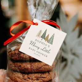 Een vrolijk klein winter Baby shower Bedankjes Labels