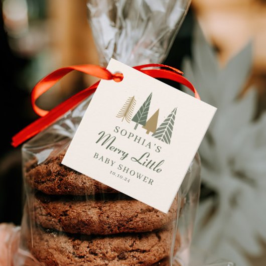 Een vrolijk klein winter Baby shower Bedankjes Labels