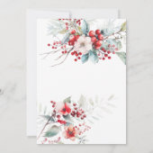 Een vrolijk klein winterse bloemenBaby shower Kaart (Achterkant)