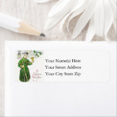 Een vrolijk nieuwjaarsfeest etiket (Insitu)