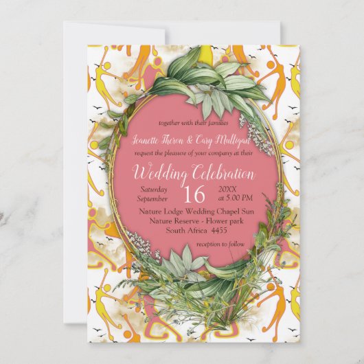 Een vrolijk optimisme feest kaart (Voorkant)