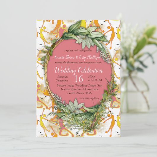 Een vrolijk optimisme feest kaart (Staand voorkant)