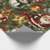 Een vrolijk Ornament feestje Cadeaupapier (Hoek)