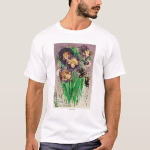 Een vrolijk paasgeweld met vrouwelijke hoofden sc t-shirt