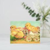 Een vrolijk Pasen, populaire vintage illustratie, Briefkaart (Staand voorkant)