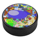 Een vrolijk ruimteschip Cartoon Hockey Puck (3/4)