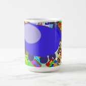 Een vrolijk ruimteschip Cartoon Koffiemok (Center)