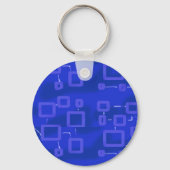 Een vrolijk ruimteschip Cartoon Sleutelhanger (Achterkant)