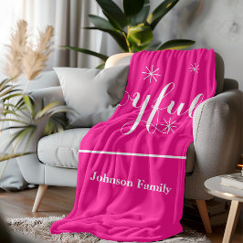 Een vrolijk vakantiegeschenk! Modern script, Chic  Fleece Deken