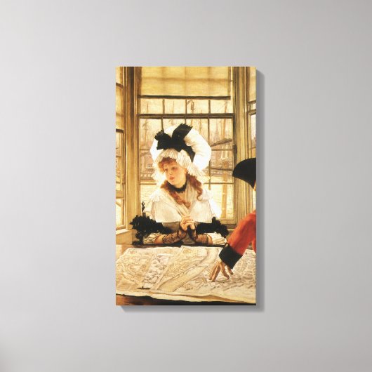 Een vrolijk verhaal van James Tissot, een  fijne k Canvas Afdruk (Voorkant)