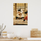 Een vrolijk verhaal van James Tissot, een  fijne k Poster (Keuken)