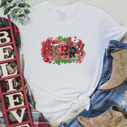 Een vrolijk verpleegster T-shirt