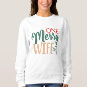 Een vrolijk vrouw kerst sweatshirt (Voorkant)