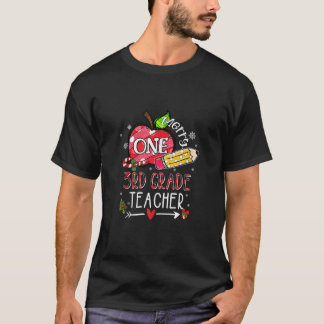 Een vrolijke 3e klas leraar Kerstmis Santa Lights T-shirt
