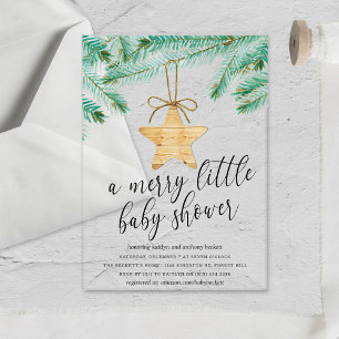 Een vrolijke baby shower acryl uitnodigingen