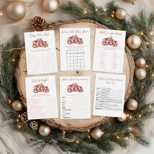 Een vrolijke baby shower baby shower spel poster