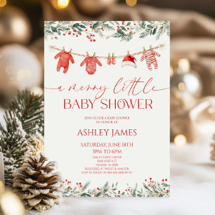 Een vrolijke baby shower Kerst baby shower Kaart