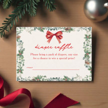 Een vrolijke baby shower Kerst luiers raffle