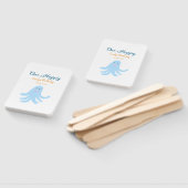 Een vrolijke blauwe octopus onder het zee handwaaier (Niet-gemonteerd)