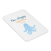 Een vrolijke blauwe octopus onder het zee magneet (Rechterzijde)