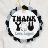 Een vrolijke boekenjongen, bedankt bedankjes labels (Voorkant)